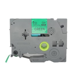 BROVACS 1 Pack Black on Green Laminated Label Tape Compatible with Brother P-Touch Label Printers TZ 711 TZe 711 6 mm 1/4 Inch OPA4711