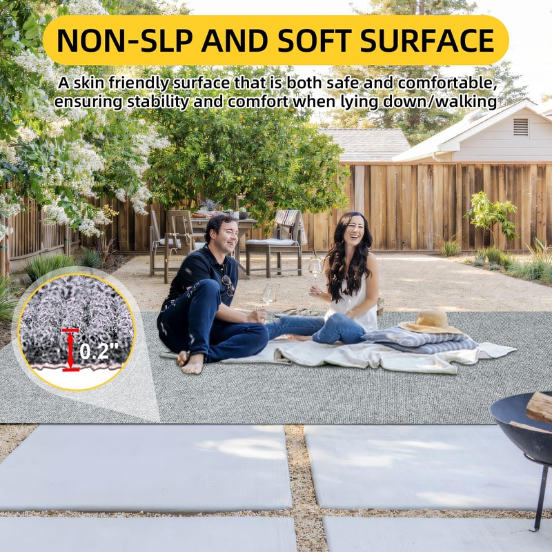 Grefinity Marine Carpet,5 FT x 25 FT Smoke Gray Indoor