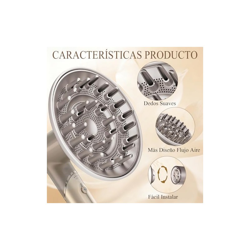 Difusor para Cabello Rizado Compatible con Secadora Shark Flexstyle |