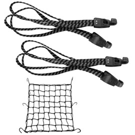 Pack of 3 Bicycle Tie Down Strap, 3-in-1 Elastic Rubber Tensioner, Wide Band Expander Tensioning Rubber Bicycle Luggage Tensioner Tie Down Straps Luggage Strap Tension Ropes with Hooks for Motorcycle Luggage