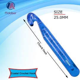 Mdoker 25mm Large Crochet Hook,Big Crochet Hooks for Chunky Yarn,Ergonomic Giant Crochet Hooks,Huge Crochet Hooks for Knitting Yarn,Beginners and Experiecced Crochet Lover