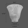 Anmire 3 Pack Alabaster Glass Shade, Bell Shaped Light Fixture