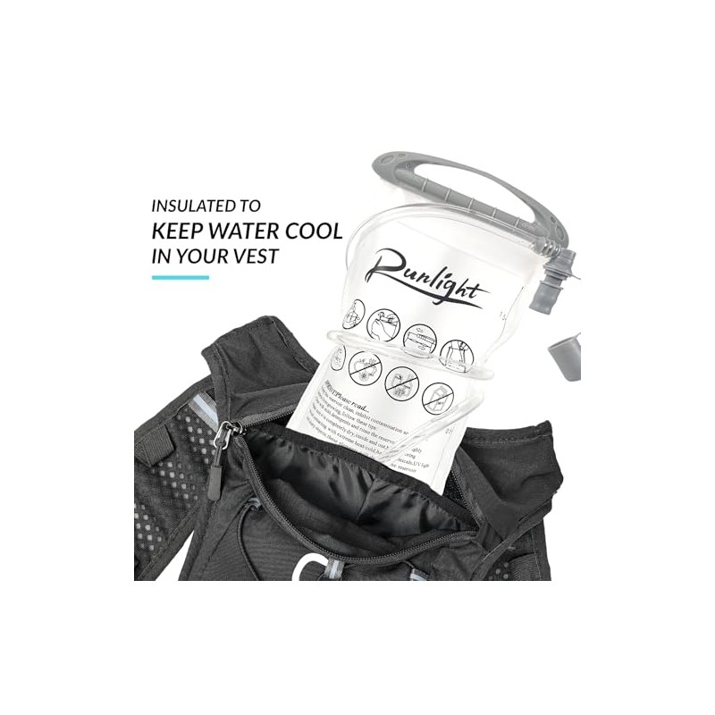 Runlight Running Vest for Men and Women, Adjustable Chest Straps,