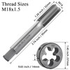 Tap and Die Set, M18 x 1.5 mm, HSS Tap