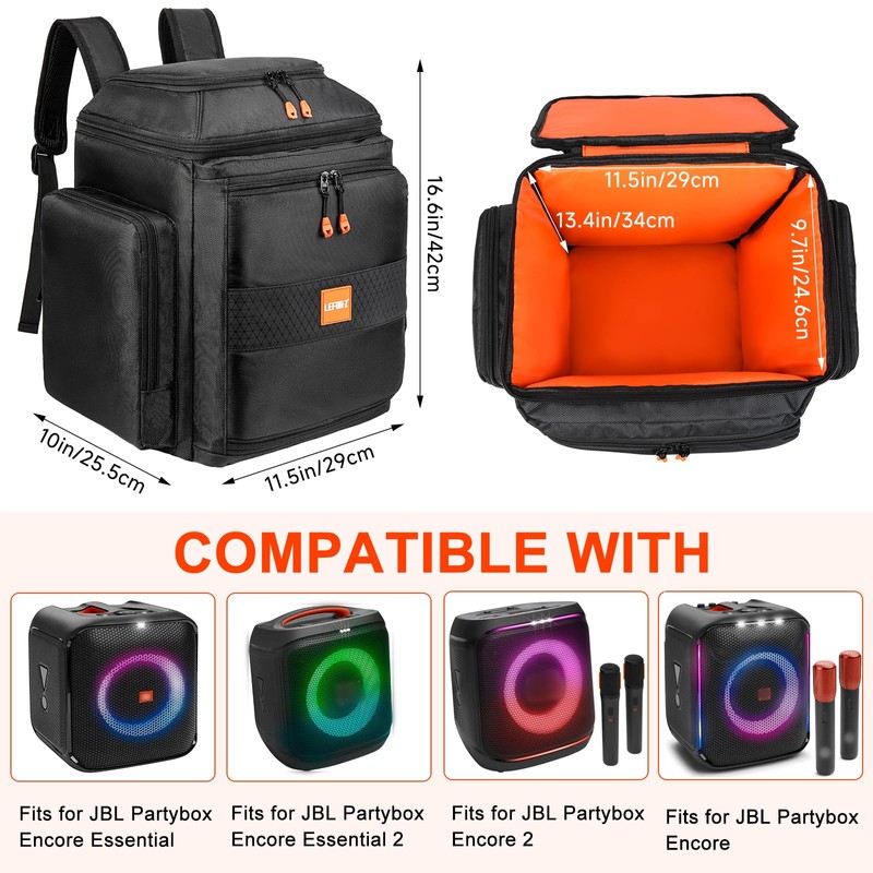 Carrying Case Travel Backpack Fits for JBL Partybox Encore Essential