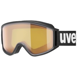 Uvex Ski Snowboard Goggles, Unisex, Double Lens, Asian Fit, Glasses Usable, g.gl 3000, LGL, Black, Free Size