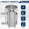 ouyanglong 2.5 Inch Exhaust Clamp, Stainless Steel exhaust pipe clamp,