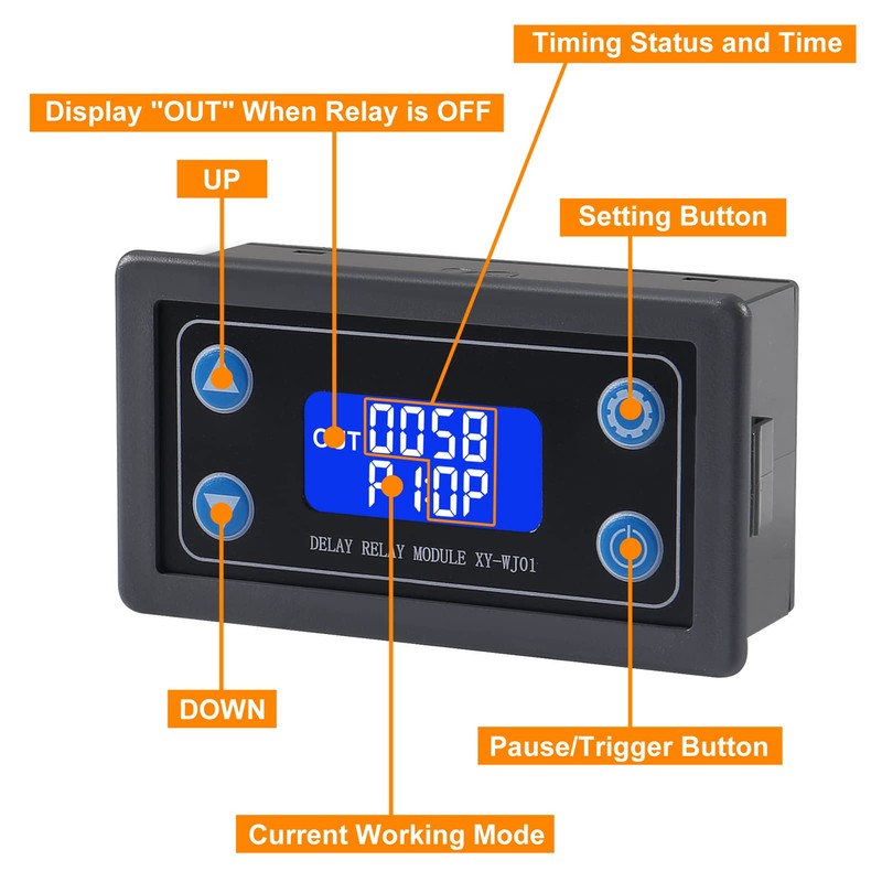 2pcs Delay Relay Module DC 6-30V Timer Relay 12V 24V