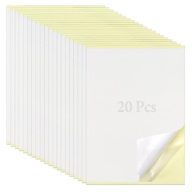 TAIANJI doppelseitiges Klebeband, transparentes Doppelseitiges Klebeblätter A4 Extra Stark Groß Klebeband Dünn Klebebandblätter Stoff mit Gelben Liner für Kunsthandwerk (20 Blatt, 29 x 21cm)