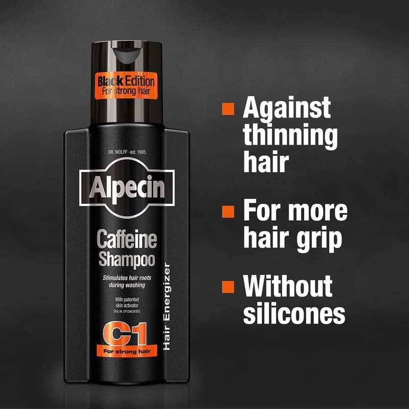 Alpecin Caffeine Shampoo C1 Black Edition with Bold Fragrance 8.45