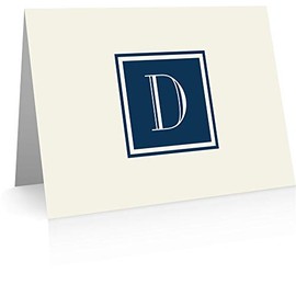Monogram Stationery Note Cards - Monogram Thank You Cards (D)