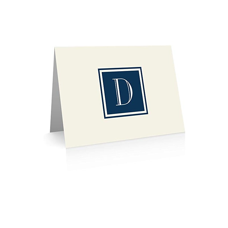 Monogram Stationery Note Cards - Monogram Thank You Cards (D)
