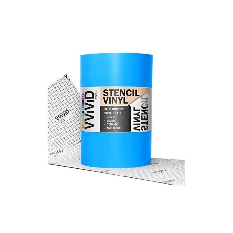 VViViD Blue Stencil Vinyl Masking Film with Anti-Bleed Technology (12"