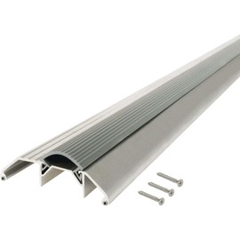 M-D Building Products 08003 3-3/4 in. x 1-1/8 in. x 32 in. Silver Aluminum and Vinyl Heavy-Duty High-Profile Threshold