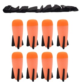 8 Pack Mega Missile Refill with Carrying Strap - Toy Rocket Launcher Ammo for Nerf N-Strike Elite Series
