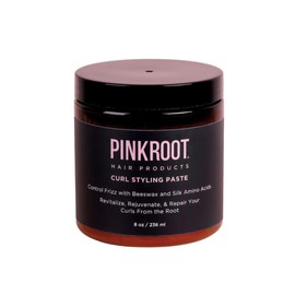 Pink Root Hair Products Curl Styling Paste for Curly, Wavy, and Kinky Hair - with Beeswax and Silk Amino Acids 8oz