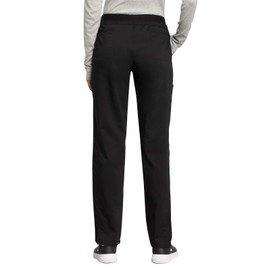 Scrubs for Women Workwear Revolution, Drawstring Cargo Pants Soft Stretch WW105, XS, Black