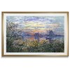 Monet Wall Art Collection Sunset on The Seine, 1874 Fine Giclee Prints Wall Art in Premium Quality Framed Ready to Hang - Gold Framed