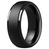 ThunderFit Men's Step Edge Silicone Rings, 10mm Wide 2.5mm Thick