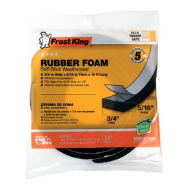Frost King Available R534H Sponge Rubber Foam Tape 5/16-Inch, Black, 3/4" W, 5/16" T, 10 ft L