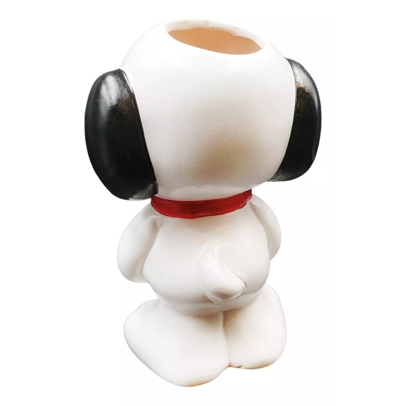 Muna Maceta De Cerámica Snoopy Pintada A Mano Esmaltada