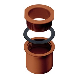 INEFA Screw Socket Gutter to Downpipe, Box Shape, brown