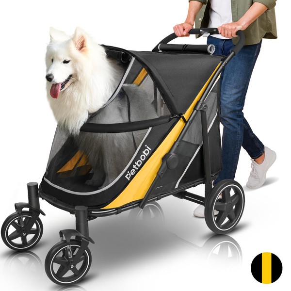 Petbobi Dog Stroller for Medium Dogs - Easy Fold Dual