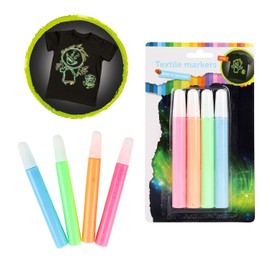 Jouet-Plus Glow in the Dark Fabric Marker (Pack of 4)