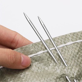 dophee 2 PCS Professional Upholstery Needles, 12" Long 3mm Thickness Big Eye Hand Sewing Needles for Stitching Crafting Projects Home Crafts Doll Making Carpet Leather Canvas Repairing