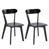 DELAVIN Soild Wood Dining Chairs Set of 2, Oak Wood