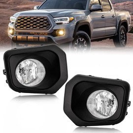 RAPOOSANS Driving Fog Lights Lamps Assembly Kit for 2016-2022 Toyota Tacoma Fog Light Replacement with H16 12V 19W Halogen Bulbs Switch and Wiring Kit(Fits SR,SR5 Model Only) 1 Set