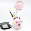 Ennotek Cute Animal Table Top Pink Fan USB-C, Fun Office