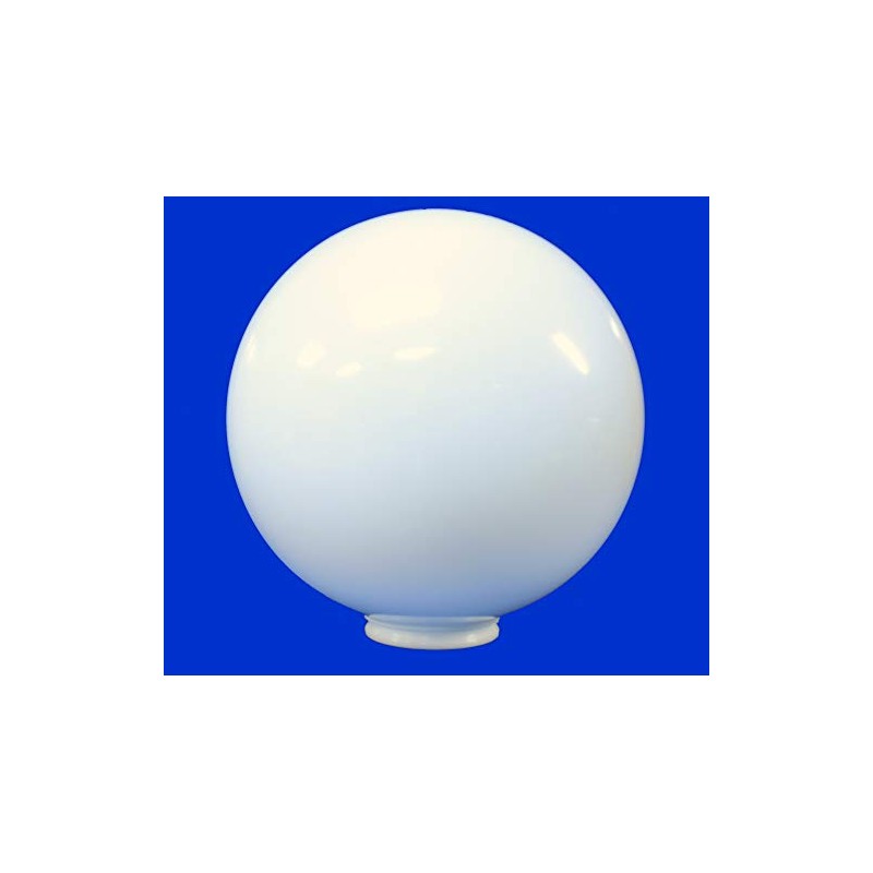 12" White Acrylic Round Plastic Light Globe Pole Post Lamp