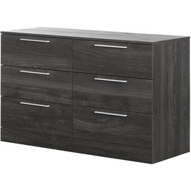 South Shore Step One Essential 6-Drawer Double Dresser, Gray Oak