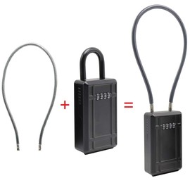 Bosvision Key Lock Box, Detachable Shackle, 4 Digit Combination, Large Internal Storage, Key Box