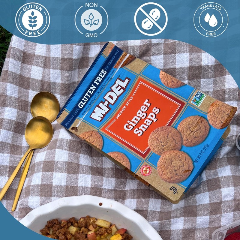 Mi-Del Gluten Free Ginger Snaps - Non GMO Certified, 0g