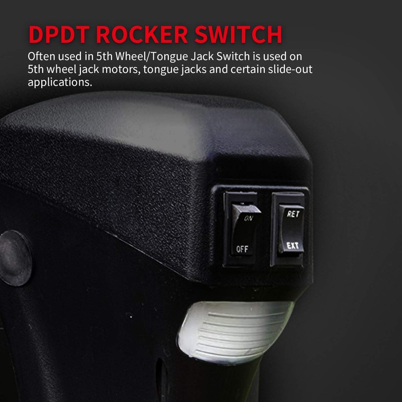 DaierTek Momentary RV Jack Rocker Switch 30 Amp 12V DC