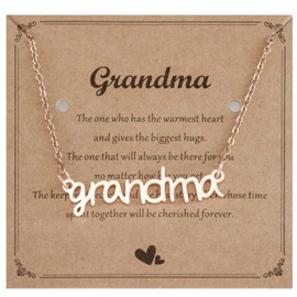 Kivosliv Grandma Necklace Gift for Women from Granddaughter Grandkids Mothers Day Jewelry for Grandma