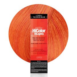 L'OREAL TECHNIQUE HiColor Blonde HiLights Permanent Hair Color For Dark Hair - Intense Blonde Highlights, No Pre-Lightening Required, No-Drip Crème and Color Resists Fading, Copper