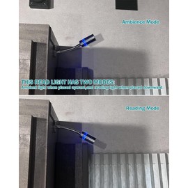 THALASSA 2 Pcs 12V Short Flexible Gooseneck Light RV Reading Light Wall Lamp Warm White, Boat Bedside Spot Light 1.4W, DC 10-30Volts Surface Mount on Marine Caravan Camper Van Yacht Interior