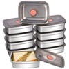 GIUOIDUO 10 Pack Stainless Steel Food Storage Containers with Leak-Proof