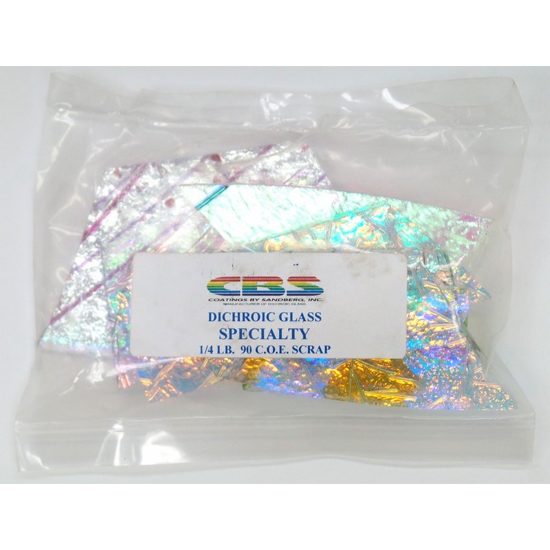 1/4 Lb CBS Specialty Dichroic Scrap - 90 Coe