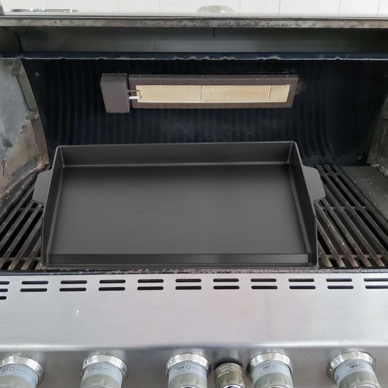 23" x 16" Universal Cast Iron Cooking Griddle, Flat Top