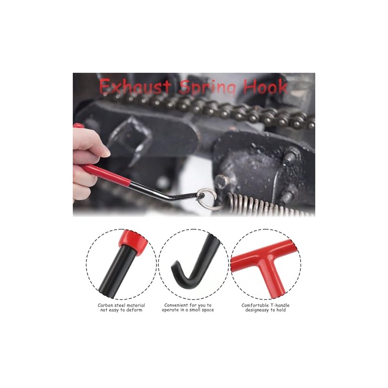 1 Piece Spring Puller Tool, Red, Hardened Steel, Motorcycle Tool,