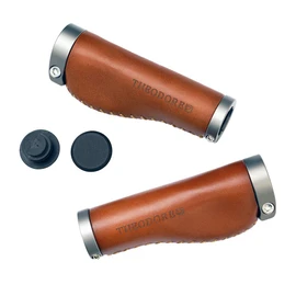 THEODORE CYCLE GRIP Bicycle Grip Genuine Italian Leather (128 Brown)
