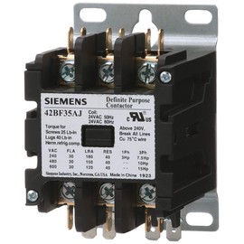 Siemens 42BF35AF Definite Purpose Contactor, 3-Pole, 30 Amp, 110-120V AC Coil Voltage