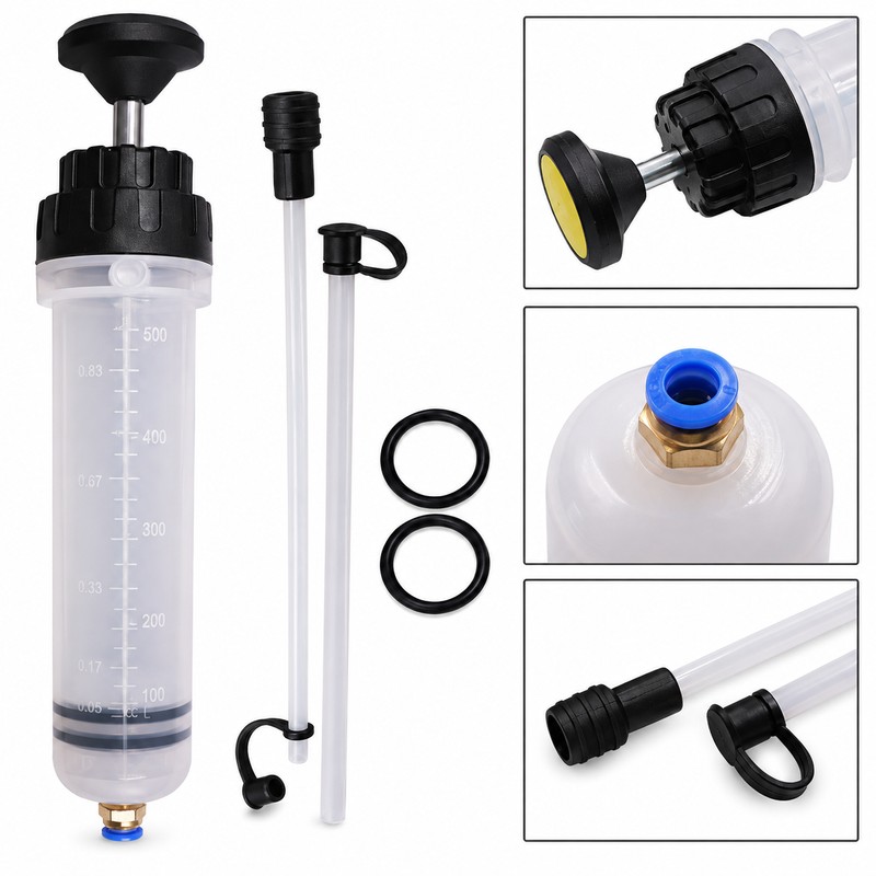 Automotive Fluid Extractor Syringe for Maintenance – Hand-Operated Oil &