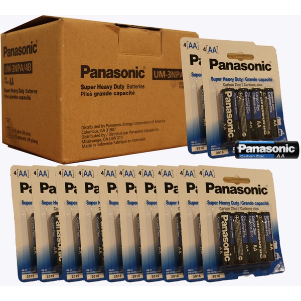 Panasonic Super Heavy Duty AA Batteries (Pack of 48)