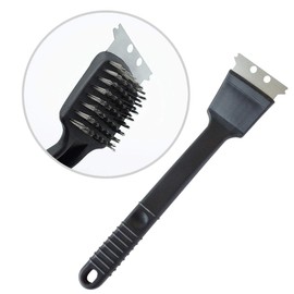 FOIBURELY Stainless Steel Bird Droppings Cleaning Brush with Scraper Birdcage Accessory Parrot Pet Cage