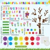 Gersoniel 76 Pcs Christian Spring Classroom Bulletin Board Set 3D